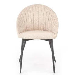 Garnero Arredamenti Sedie In Tessuto-Set 2 sedie imbottite design in tessuto beige Amelia