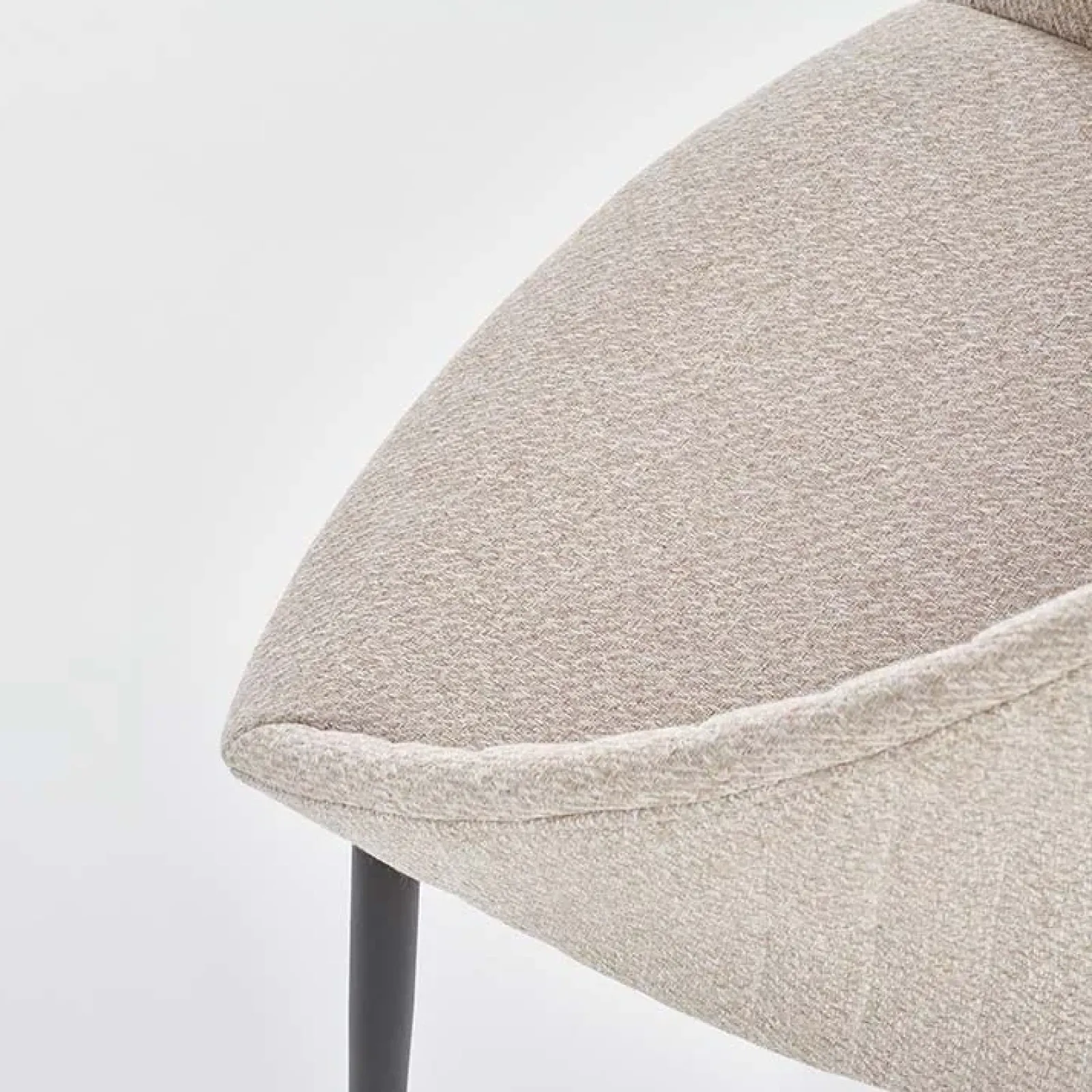 Garnero Arredamenti Sedie In Tessuto-Set 2 sedie imbottite design in tessuto beige Amelia