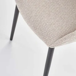 Garnero Arredamenti Sedie In Tessuto-Set 2 sedie imbottite design in tessuto beige Amelia