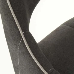 Garnero Arredamenti Sedie In Tessuto-Set 2 sedie imbottite in tessuto grigio design Brida