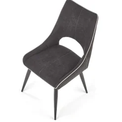 Garnero Arredamenti Sedie In Tessuto-Set 2 sedie imbottite in tessuto grigio design Brida