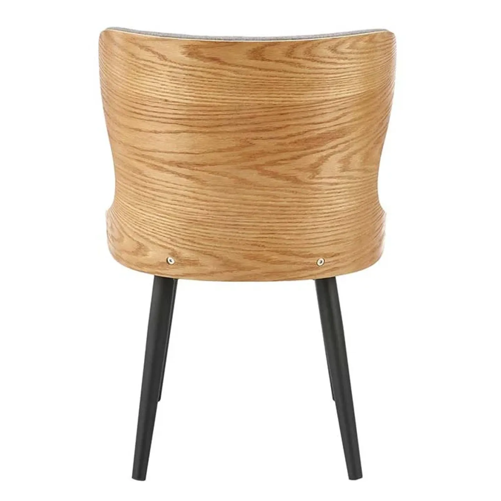 Garnero Arredamenti Sedie In Tessuto-Set 2 sedie imbottite in tessuto grigio rovere naturale acciaio nero Nathan