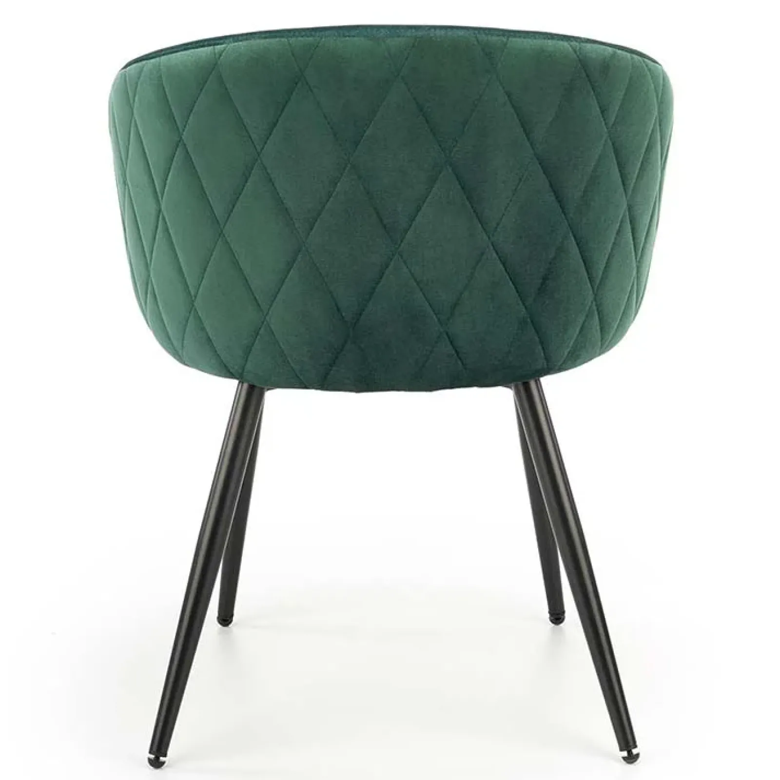 Garnero Arredamenti Sedie In Tessuto-Set 4 sedie imbottite in tessuto scuro acciaio nero Amiata Verde