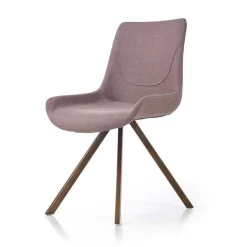 Garnero Arredamenti Sedie In Tessuto-Set 2 sedie imbottite in tessuto grigio acciaio oro antico Joanna