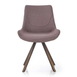 Garnero Arredamenti Sedie In Tessuto-Set 2 sedie imbottite in tessuto grigio acciaio oro antico Joanna