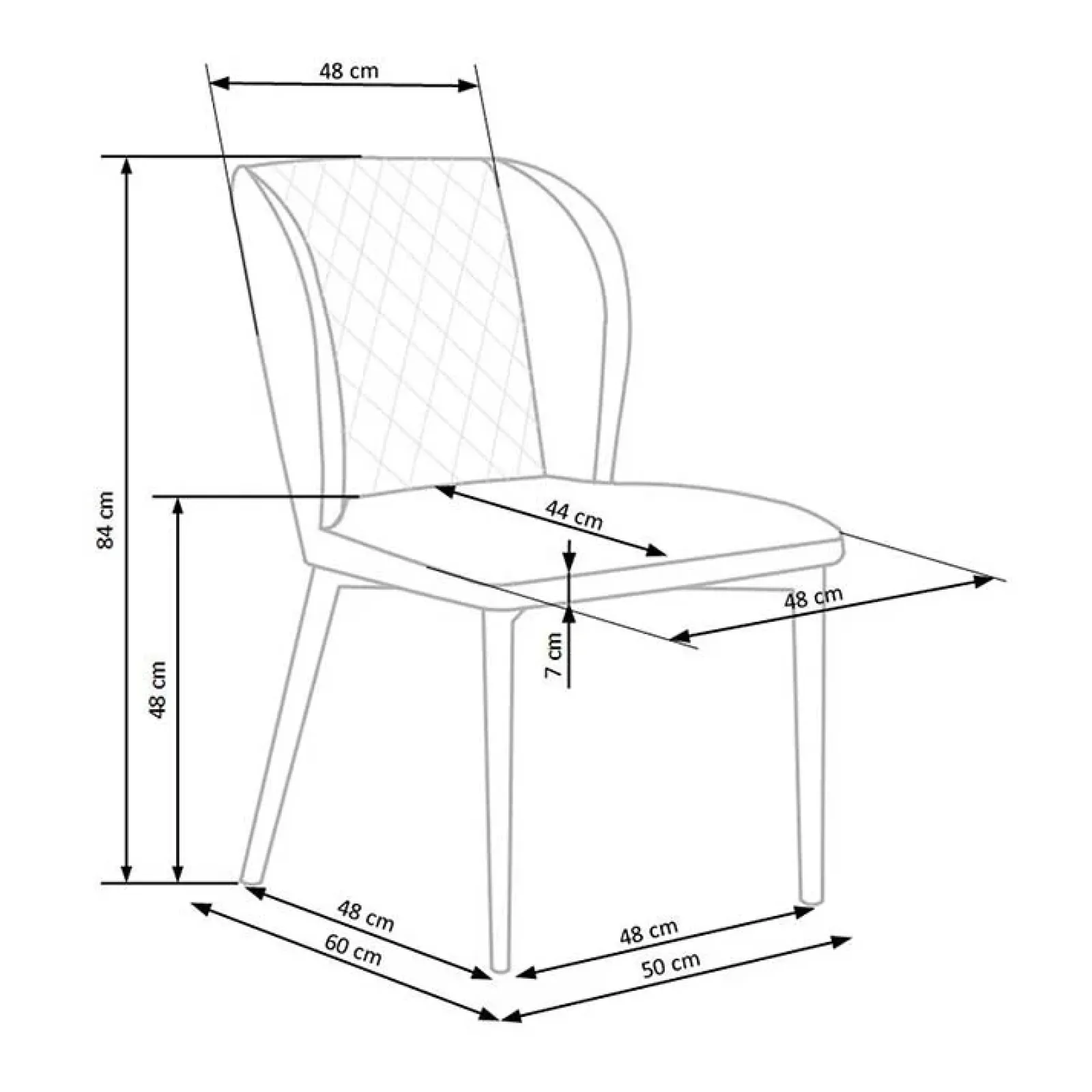 Garnero Arredamenti Sedie In Tessuto-Set 2 sedie imbottite in velluto grigio Doral
