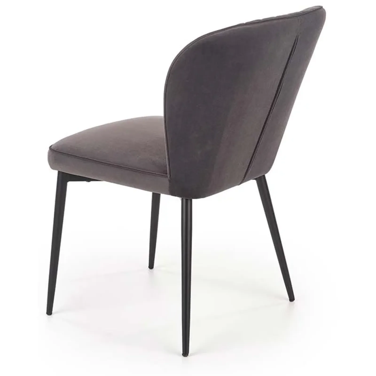 Garnero Arredamenti Sedie In Tessuto-Set 2 sedie imbottite in velluto grigio Doral