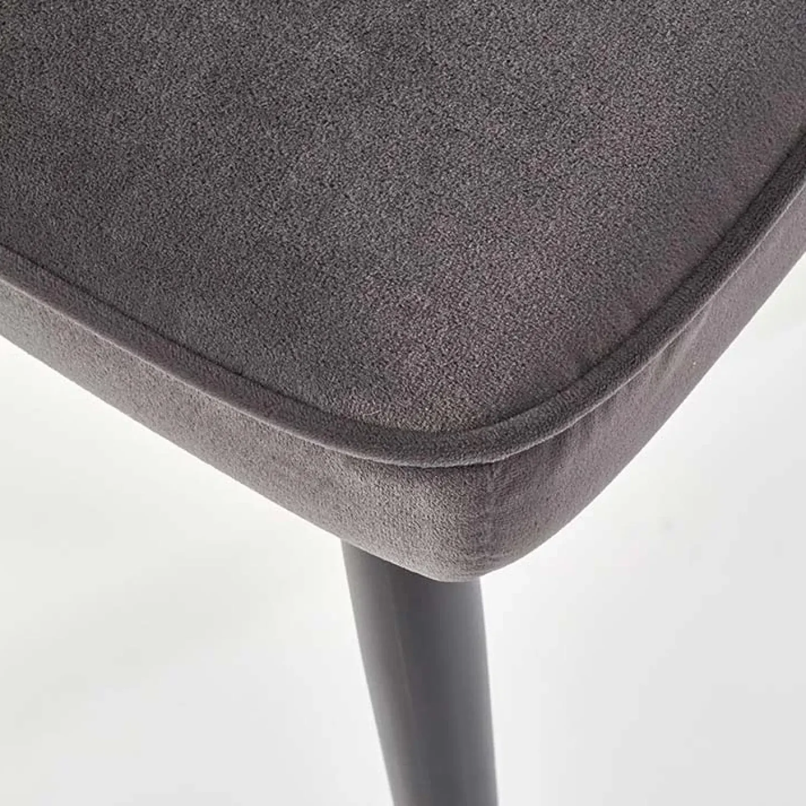 Garnero Arredamenti Sedie In Tessuto-Set 2 sedie imbottite in velluto grigio Doral