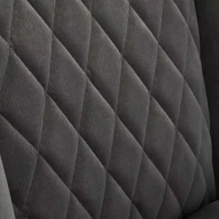 Garnero Arredamenti Sedie In Tessuto-Set 2 sedie imbottite in velluto grigio Doral