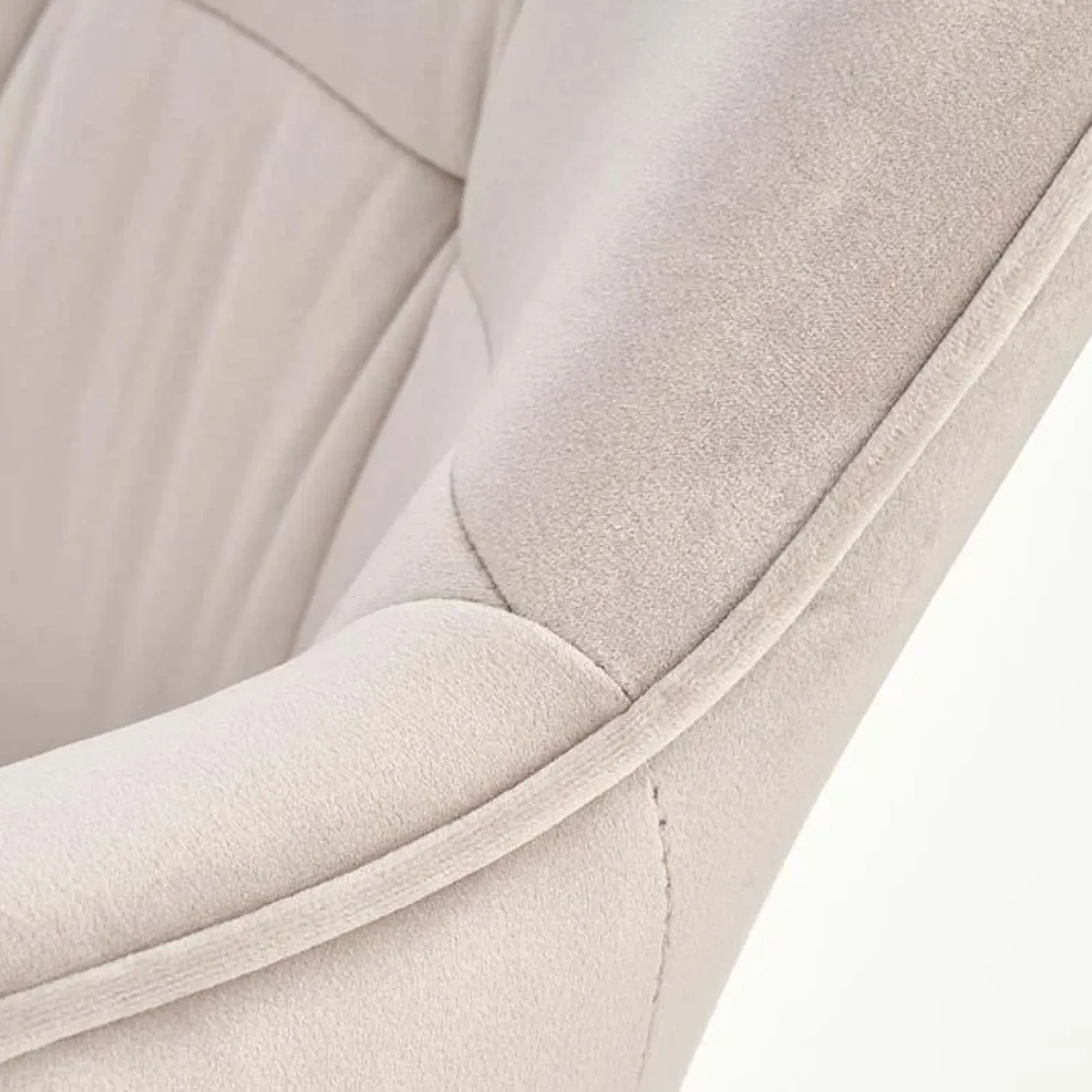 Garnero Arredamenti Sedie In Tessuto-Set 2 sedie imbottite in velluto beige industrial Elsa