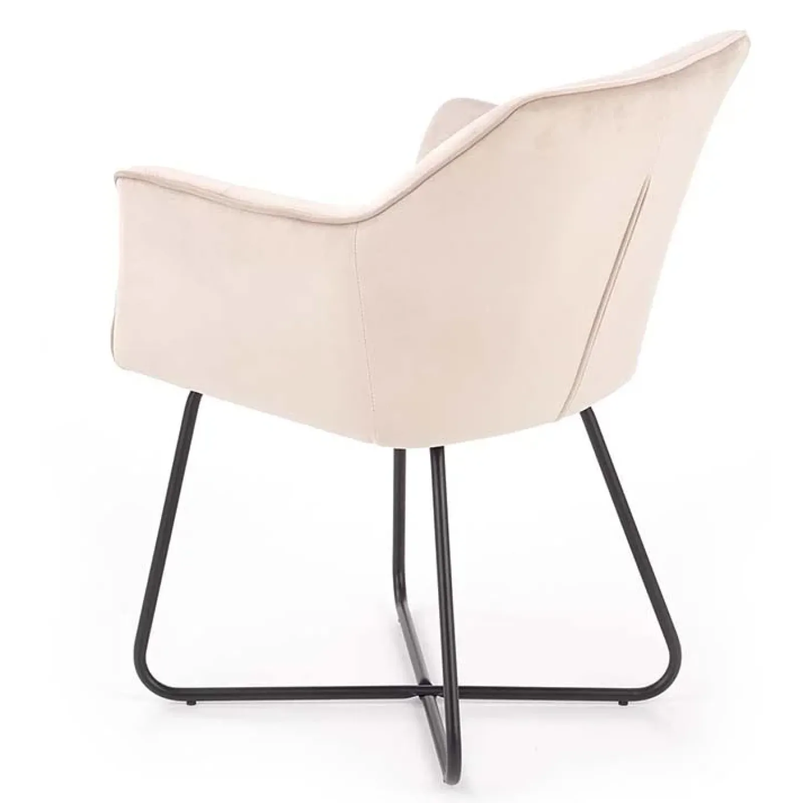 Garnero Arredamenti Sedie In Tessuto-Set 2 sedie imbottite in velluto beige industrial Elsa