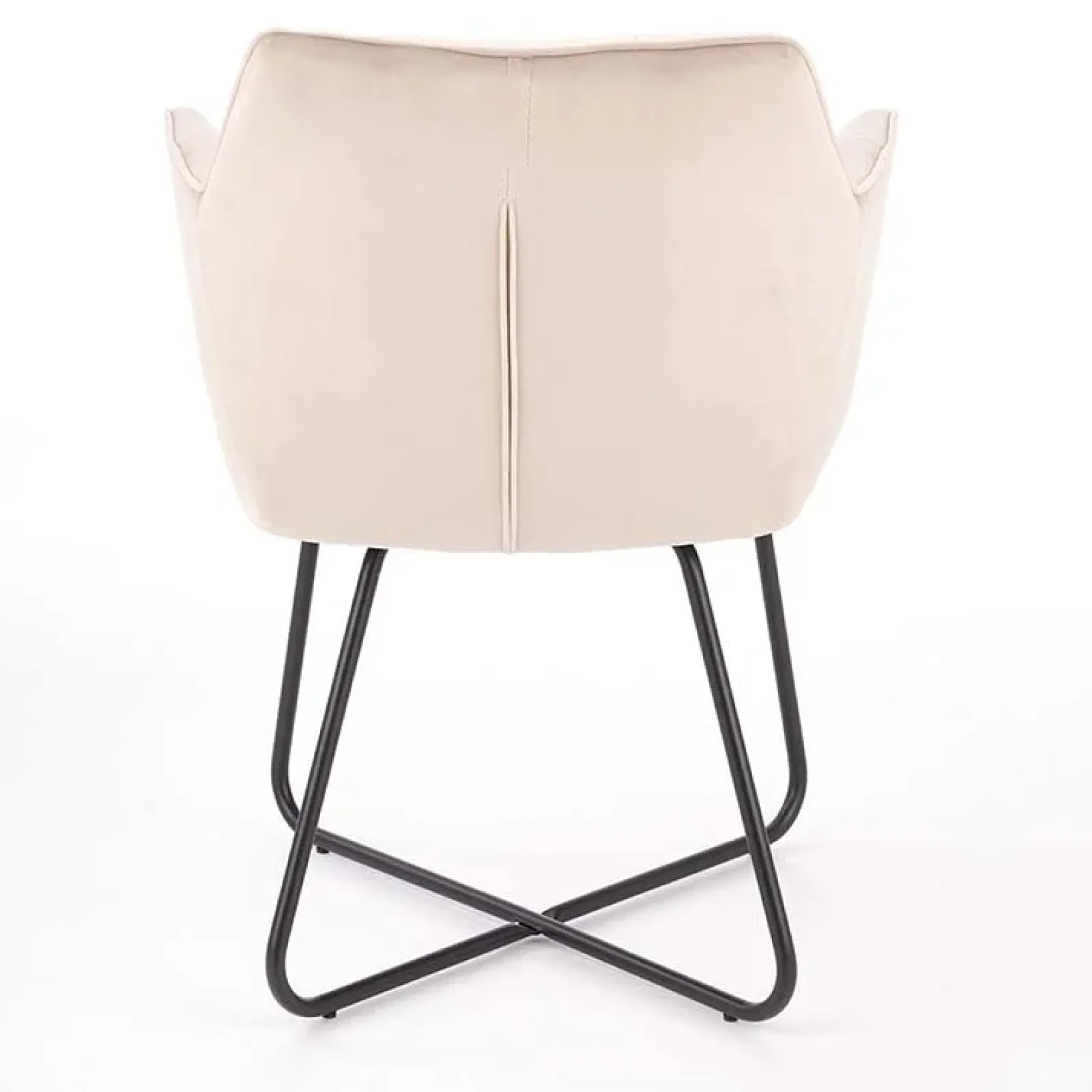 Garnero Arredamenti Sedie In Tessuto-Set 2 sedie imbottite in velluto beige industrial Elsa