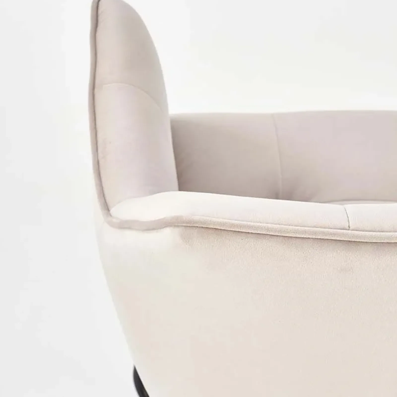 Garnero Arredamenti Sedie In Tessuto-Set 2 sedie imbottite in velluto beige industrial Elsa