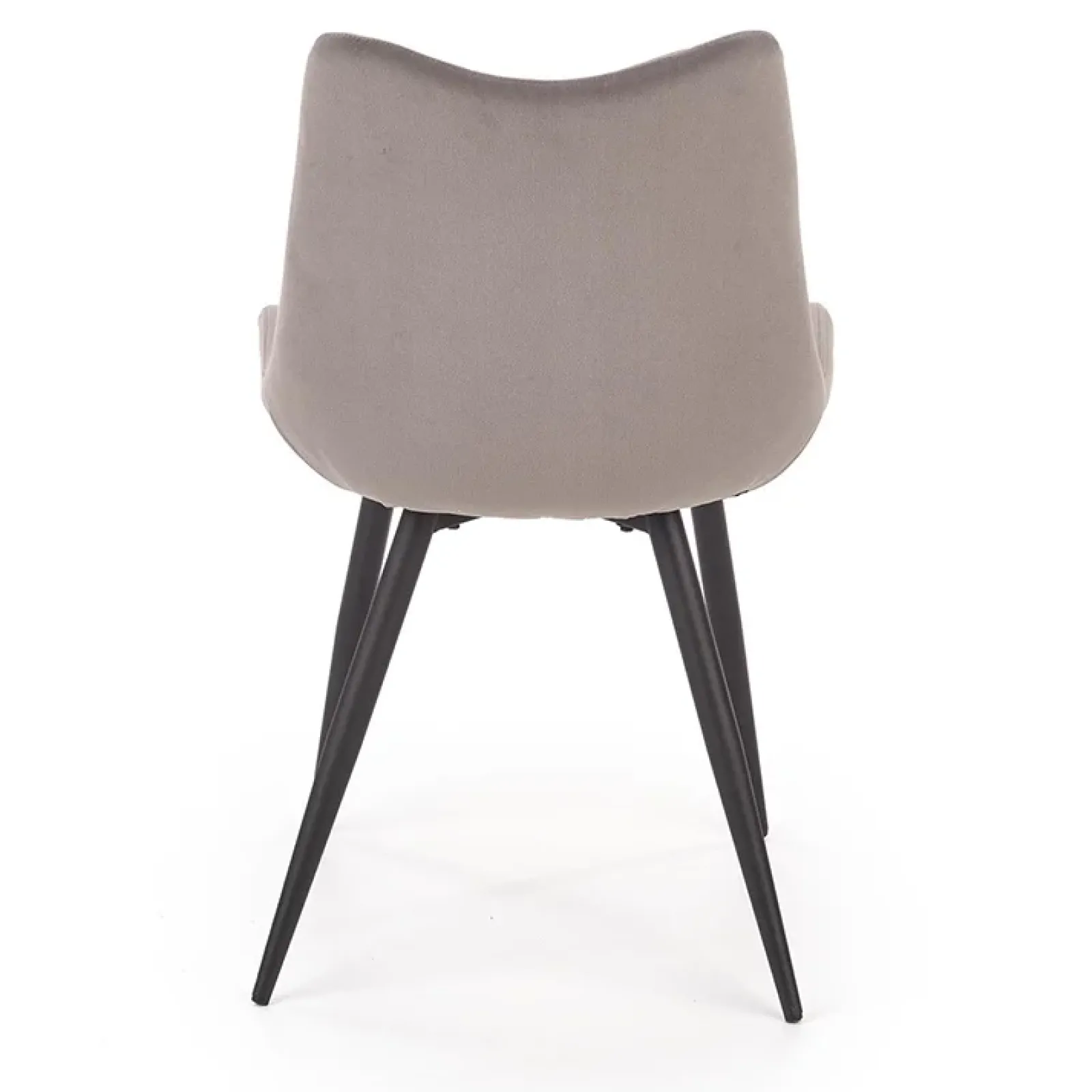 Garnero Arredamenti Sedie In Tessuto-Set 4 sedie imbottite in velluto grigio Leda