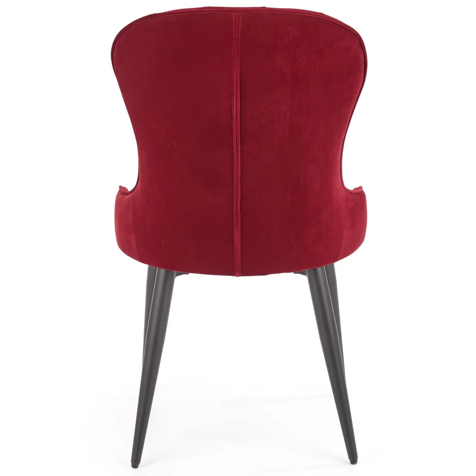 Garnero Arredamenti Sedie In Tessuto-Set 2 sedie imbottite in velluto bordeaux Vera Rosso