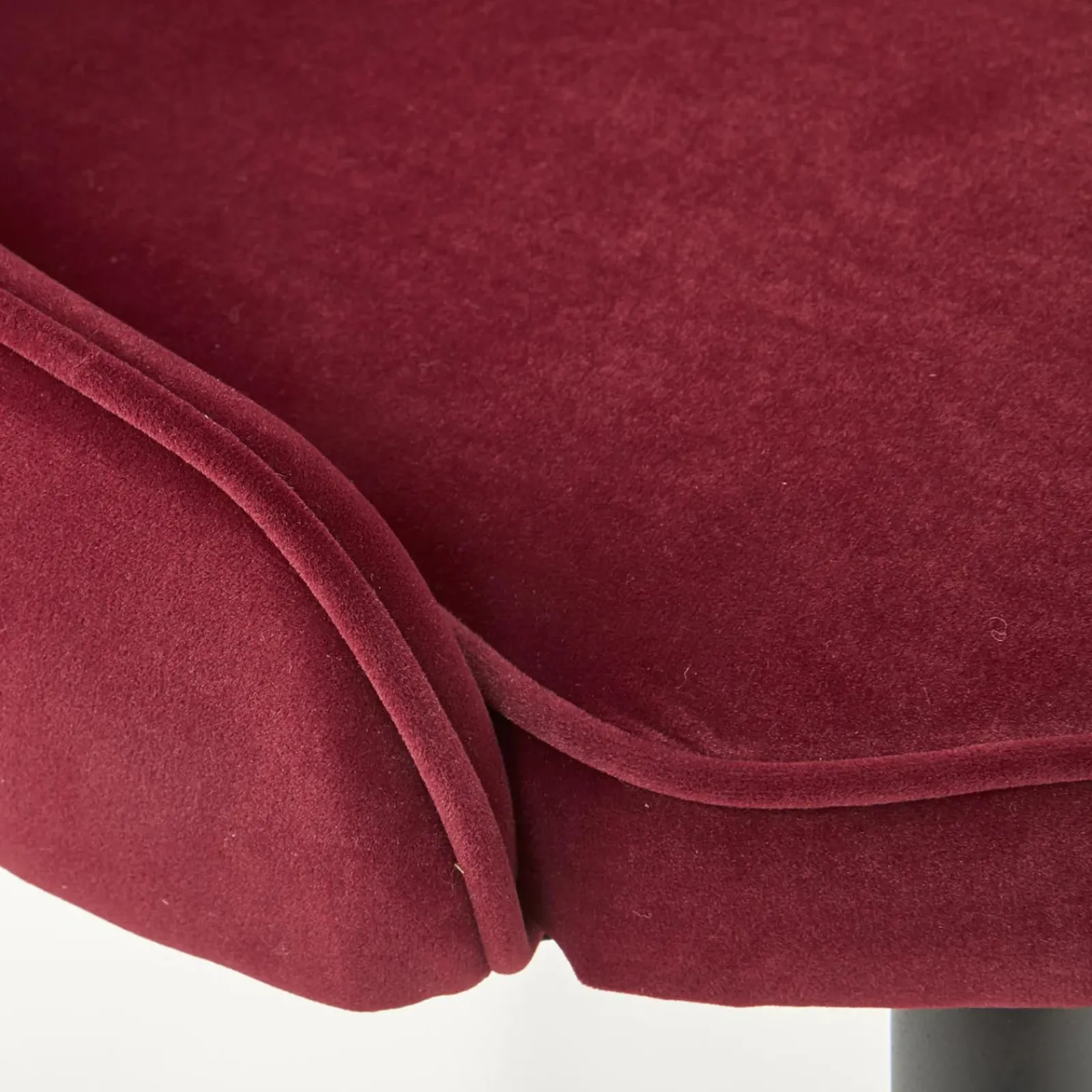Garnero Arredamenti Sedie In Tessuto-Set 2 sedie imbottite in velluto bordeaux Vera Rosso