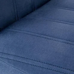 Garnero Arredamenti Sedie In Tessuto-Set 2 sedie imbottite in velluto blu con gambe in legno nero Soledad