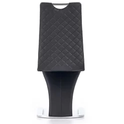 Garnero Arredamenti Sedie Imbottite Ecopelle-Set 2 sedie in ecopelle nero acciaio cromato Sibilla