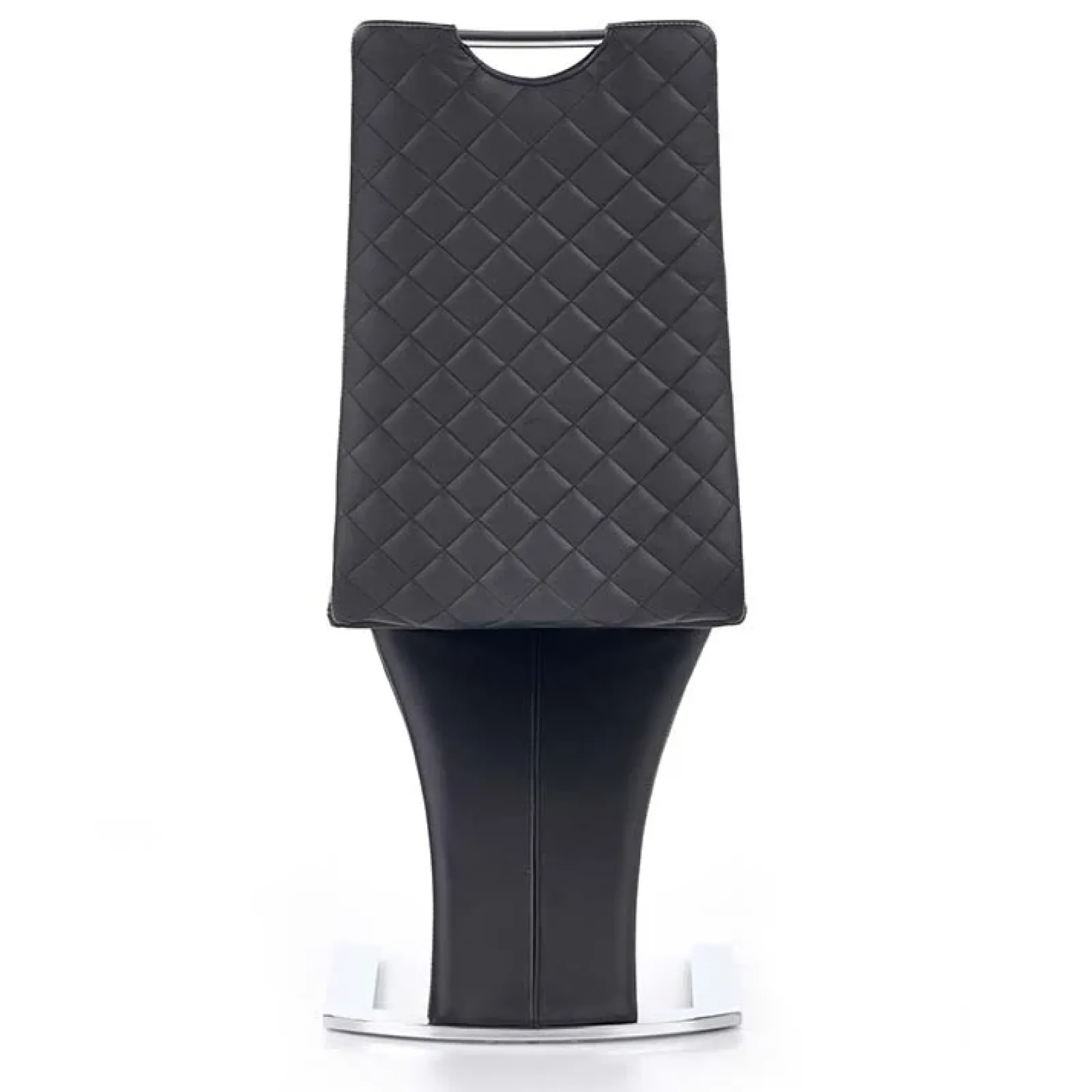 Garnero Arredamenti Sedie Imbottite Ecopelle-Set 2 sedie in ecopelle nero acciaio cromato Sibilla