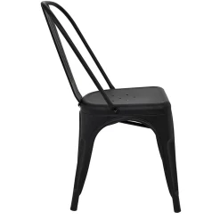 Garnero Arredamenti Sedie In Metallo-Set 2 sedie in metallo impilabili opaco Lix Nero