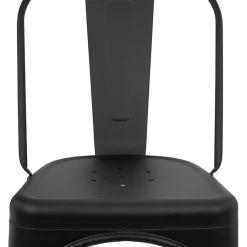 Garnero Arredamenti Sedie In Metallo-Set 2 sedie in metallo impilabili opaco Lix Nero