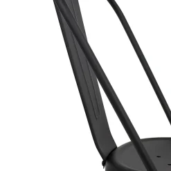 Garnero Arredamenti Sedie In Metallo-Set 2 sedie in metallo impilabili opaco Lix Nero