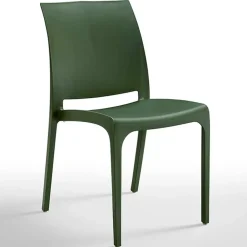 Garnero Arredamenti Sedie Polipropilene-Set 4 sedie in polipropilene impilabili Tape Gihome® Verde