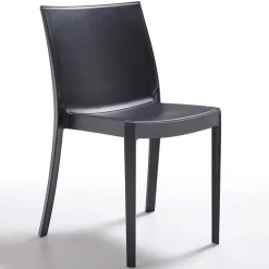 Garnero Arredamenti Sedie Polipropilene-Set 4 sedie in polipropilene impilabili nera Olbia