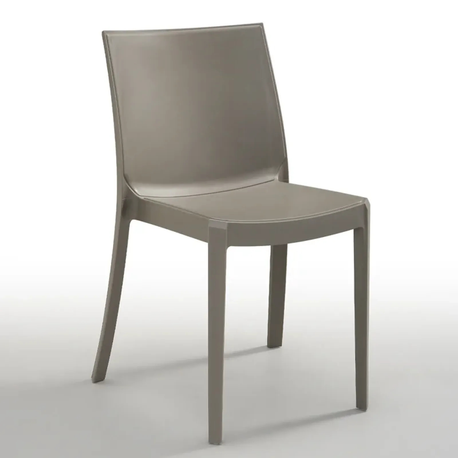 Garnero Arredamenti Sedie Da Giardino|Sedie Polipropilene-Set 6 sedie in polipropilene impilabile Olbia Tortora