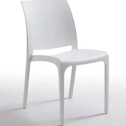 Garnero Arredamenti Sedie Polipropilene-Set 4 sedie in polipropilene impilabili bianca Tape Gihome® Bianco