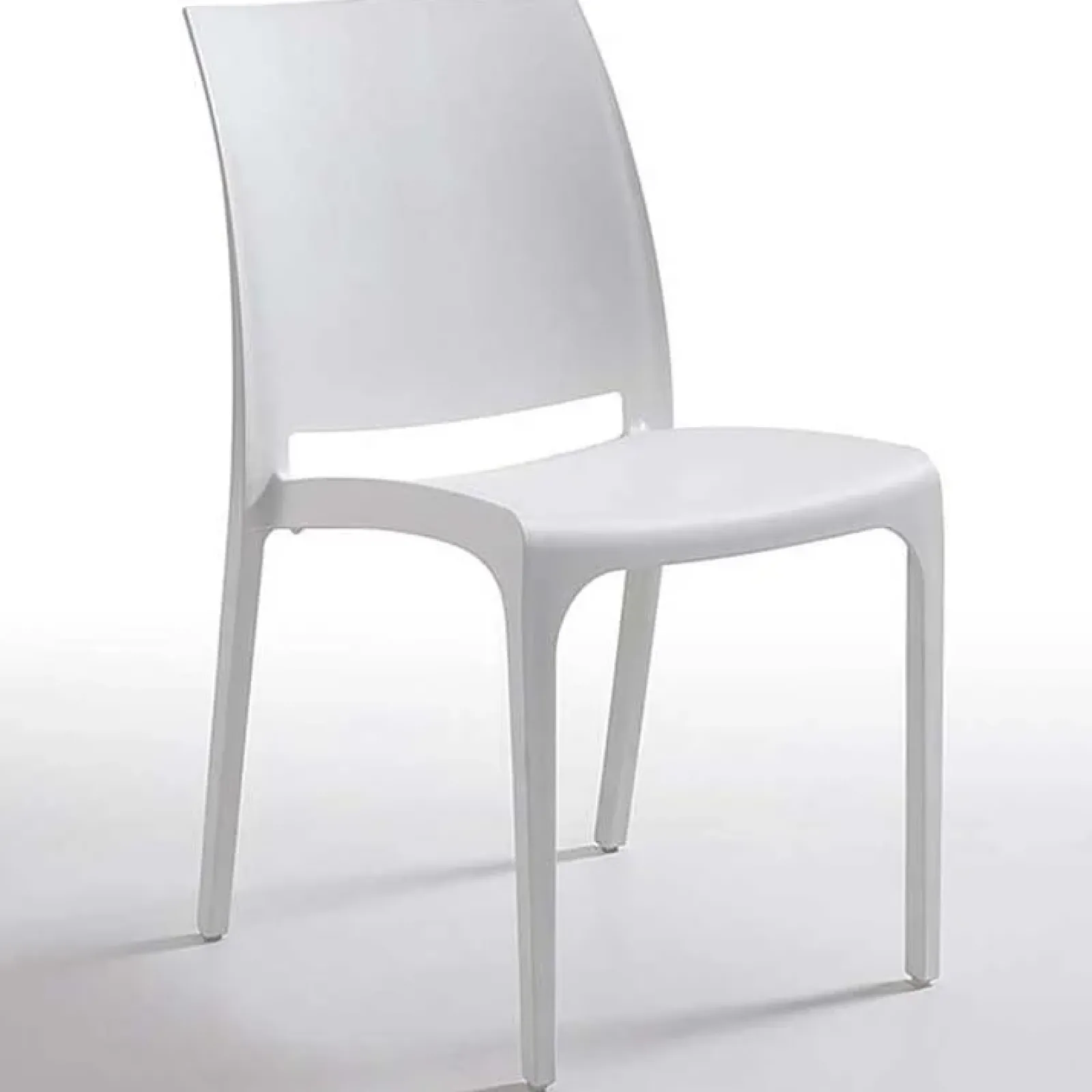 Garnero Arredamenti Sedie Polipropilene-Set 4 sedie in polipropilene impilabili bianca Tape Gihome® Bianco