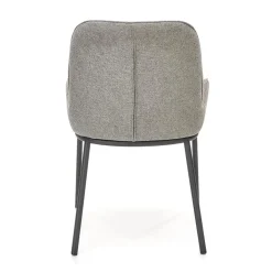 Garnero Arredamenti Sedie In Tessuto-Set 2 sedie moderne con braccioli in tessuto grigio Piumetta