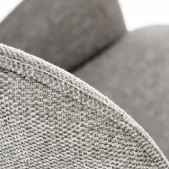 Garnero Arredamenti Sedie In Tessuto-Set 2 sedie moderne con braccioli in tessuto grigio Piumetta