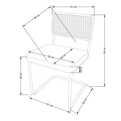 Garnero Arredamenti Sedie In Tessuto-Set 2 sedie moderne da sala in rattan e tessuto Choco Beige
