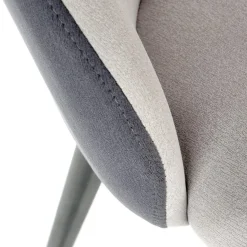 Garnero Arredamenti Sedie In Tessuto-Set 4 sedie moderne da sala in tessuto grigio chiaro e scuro Daichi