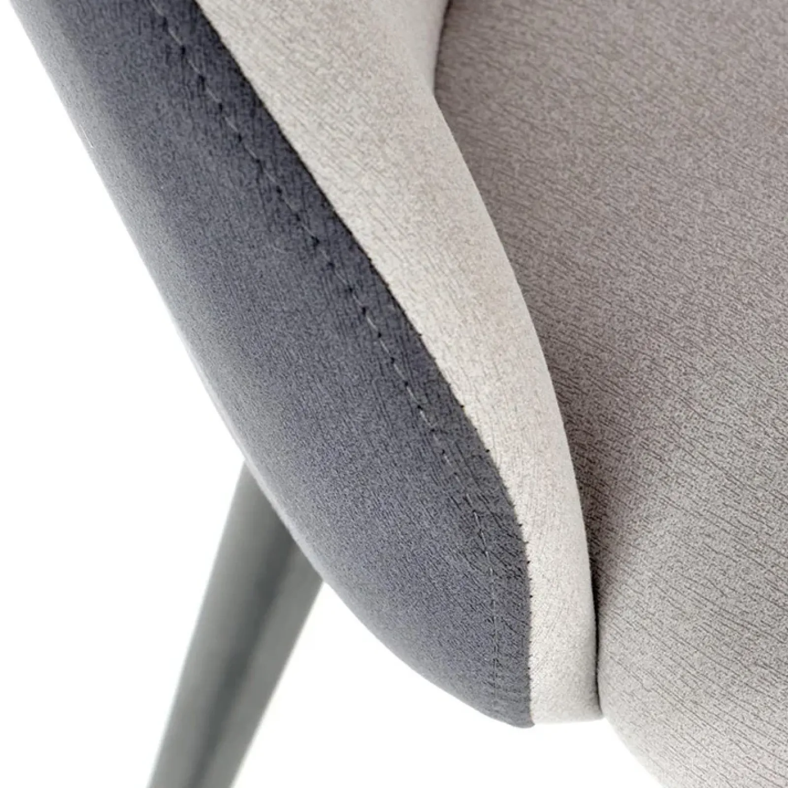 Garnero Arredamenti Sedie In Tessuto-Set 4 sedie moderne da sala in tessuto grigio chiaro e scuro Daichi