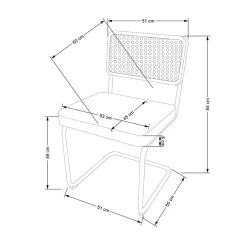 Garnero Arredamenti Sedie In Tessuto-Set 2 sedie moderne da sala in rattan e tessuto nero Choco Grigio