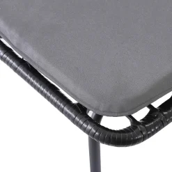 Garnero Arredamenti Sedie Polipropilene-Set 4 sedie moderne da soggiorno in rattan nero Alicia