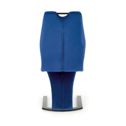 Garnero Arredamenti Sedie In Tessuto-Set 2 sedie moderne imbottite in velluto acciaio nero Juliet Blu