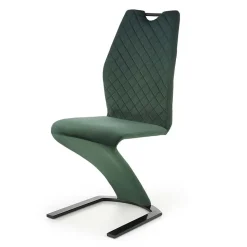 Garnero Arredamenti Sedie In Tessuto-Set 2 sedie moderne imbottite in velluto acciaio nero Juliet Verde