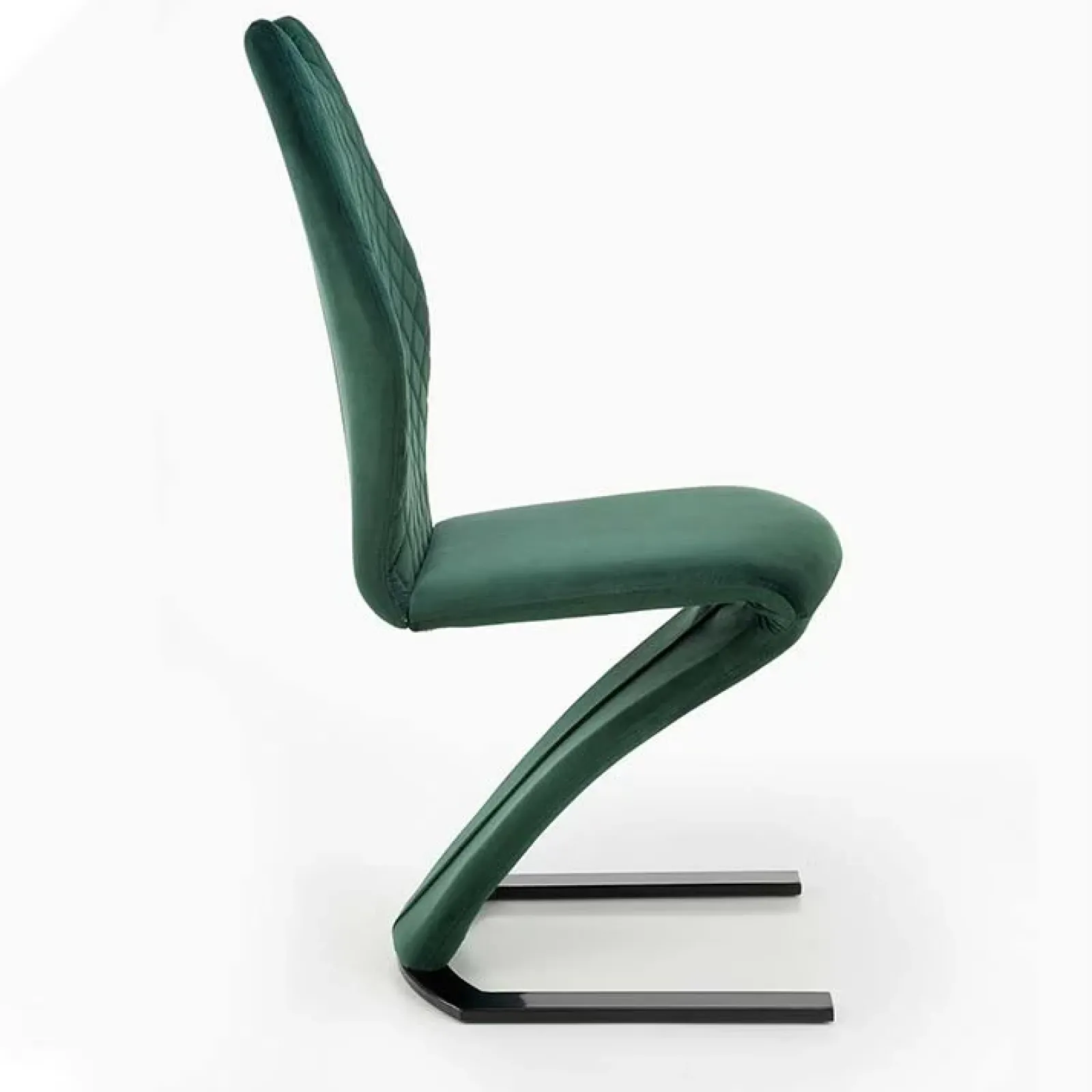 Garnero Arredamenti Sedie In Tessuto-Set 2 sedie moderne imbottite in velluto acciaio nero Juliet Verde