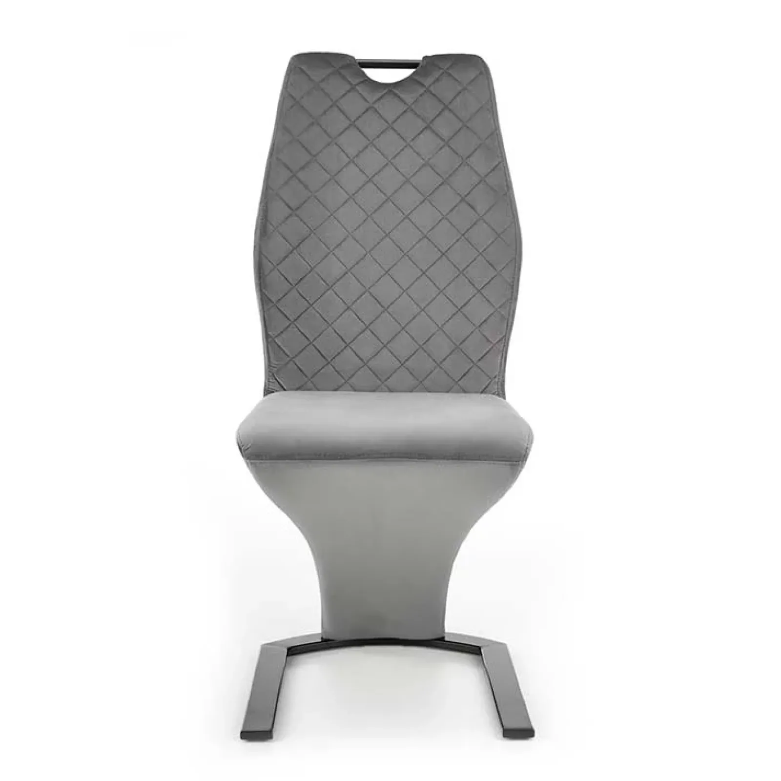 Garnero Arredamenti Sedie In Tessuto-Set 2 sedie moderne imbottite in velluto acciaio nero Juliet Grigio