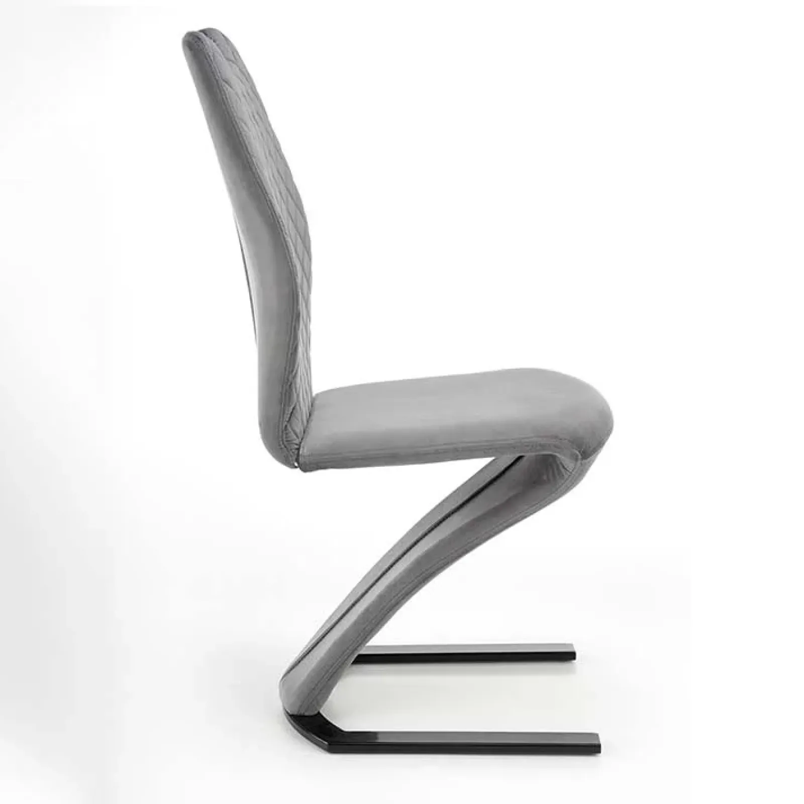 Garnero Arredamenti Sedie In Tessuto-Set 2 sedie moderne imbottite in velluto acciaio nero Juliet Grigio