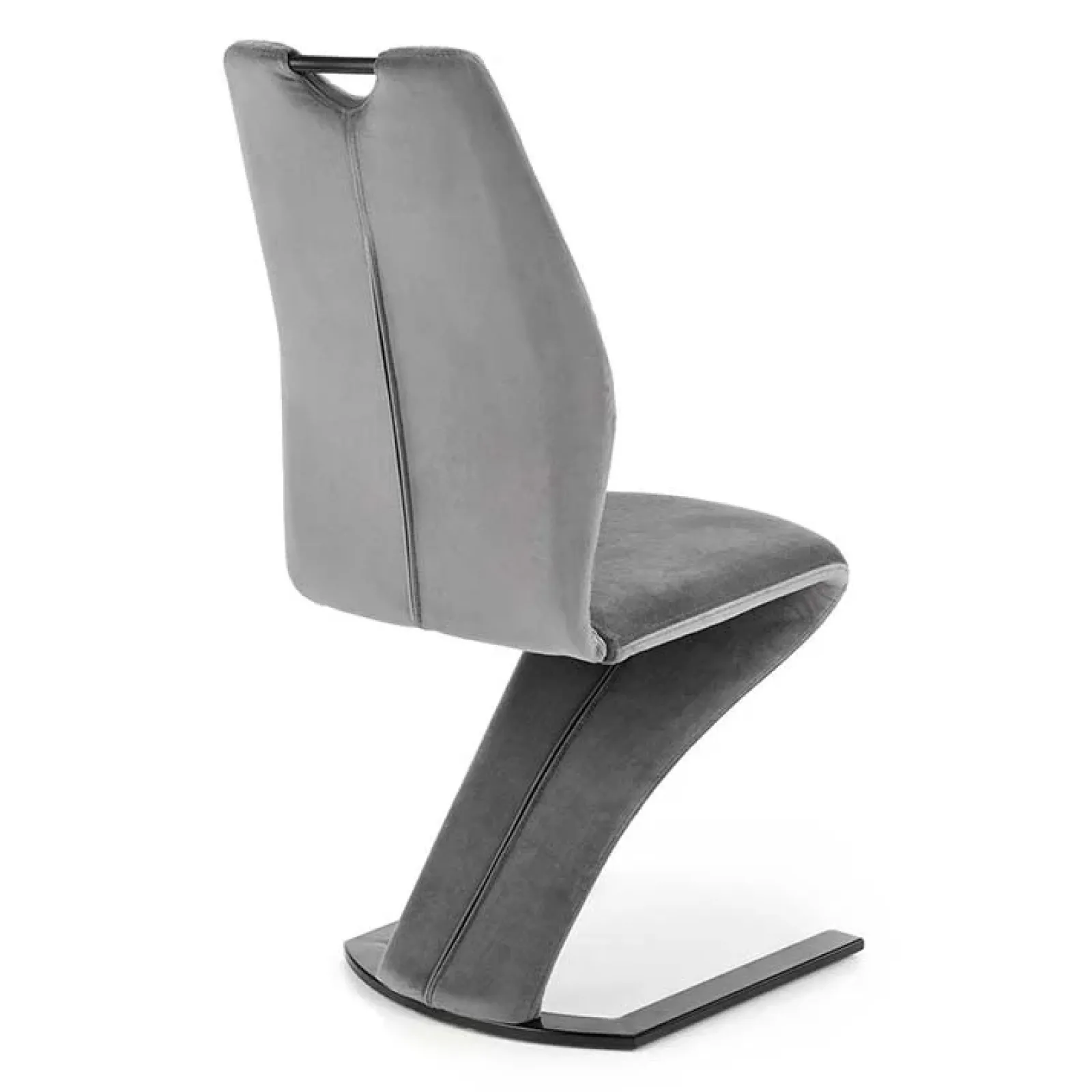 Garnero Arredamenti Sedie In Tessuto-Set 2 sedie moderne imbottite in velluto acciaio nero Juliet Grigio