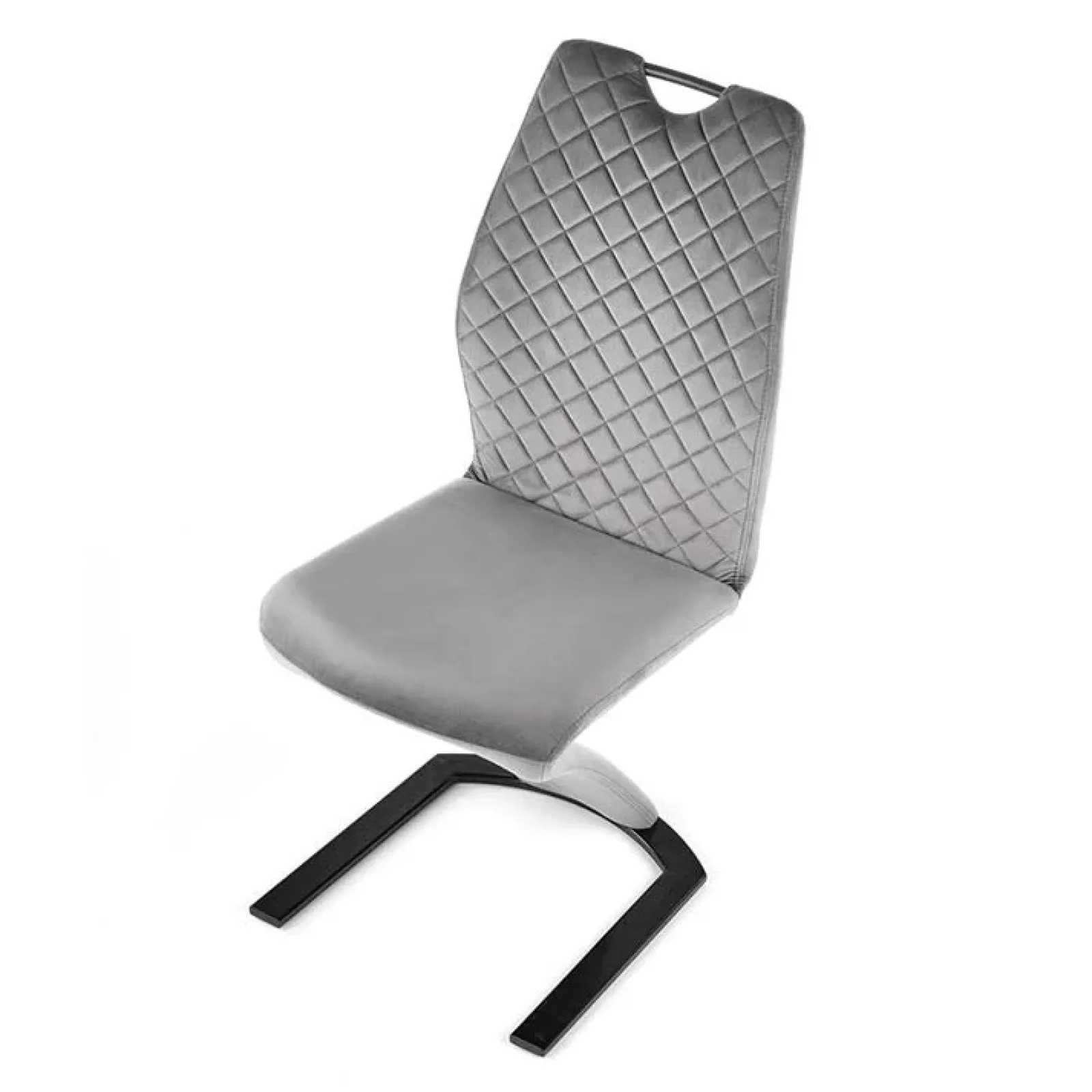 Garnero Arredamenti Sedie In Tessuto-Set 2 sedie moderne imbottite in velluto acciaio nero Juliet Grigio