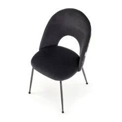 Garnero Arredamenti Sedie In Tessuto-Set 4 sedie moderne in tessuto nera multicolore Pablo