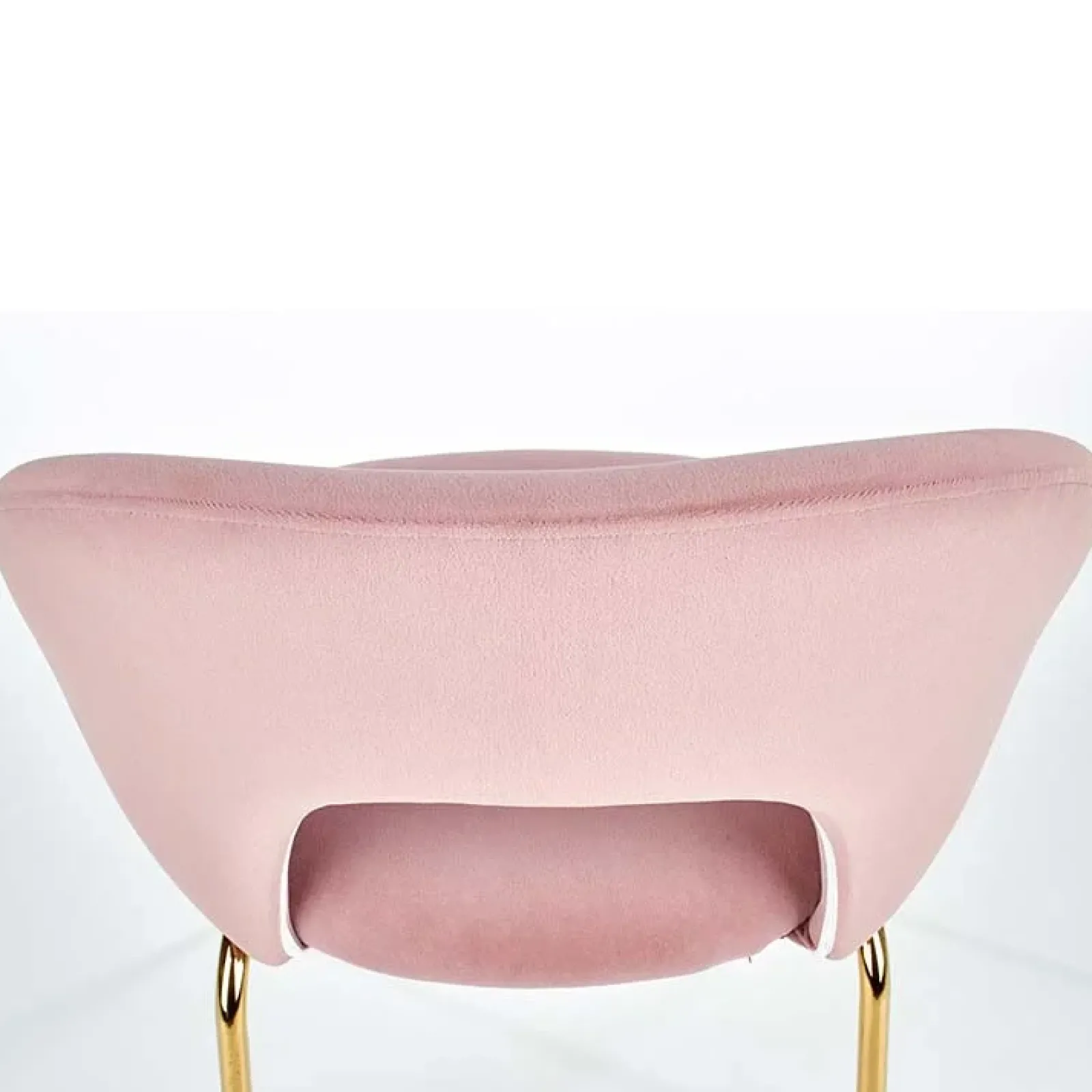 Garnero Arredamenti Sedie In Tessuto-Set 4 sedie moderne in velluto rosa con gambe acciaio oro Jamila