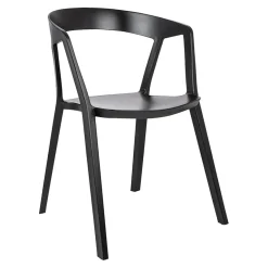 Garnero Arredamenti Sedie Polipropilene-Set 2 sedie polipropilene impilabili nero opaco Gandia
