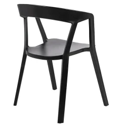 Garnero Arredamenti Sedie Polipropilene-Set 2 sedie polipropilene impilabili nero opaco Gandia
