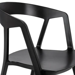 Garnero Arredamenti Sedie Polipropilene-Set 2 sedie polipropilene impilabili nero opaco Gandia